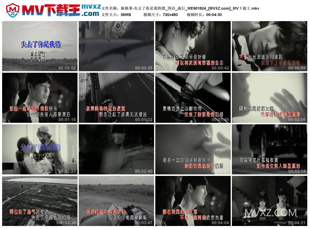 陈修果-失去了你是我的错_国语_流行_ME901824